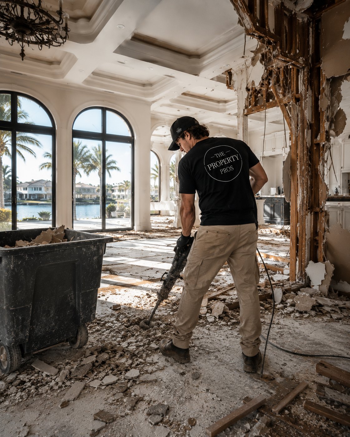 Licensed interior demolition contractor Palm Beach County Florida kitchen gut-out renovation prep veteran owned